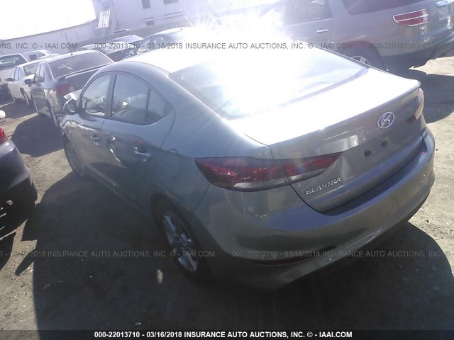 KMHD84LF4HU368988 - 2017 HYUNDAI ELANTRA SE/VALUE/LIMITED GRAY photo 3