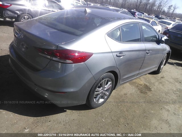 KMHD84LF4HU368988 - 2017 HYUNDAI ELANTRA SE/VALUE/LIMITED GRAY photo 4