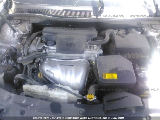 4T4BF1FK1CR219862 - 2012 TOYOTA CAMRY SE/LE/XLE ვერცხლისფერი ფოტო 10