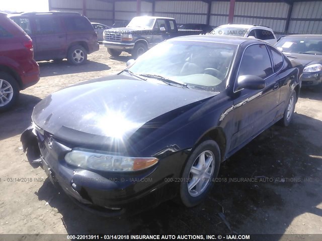 1G3NL12E72C317707 - 2002 OLDSMOBILE ALERO GL BLACK photo 2