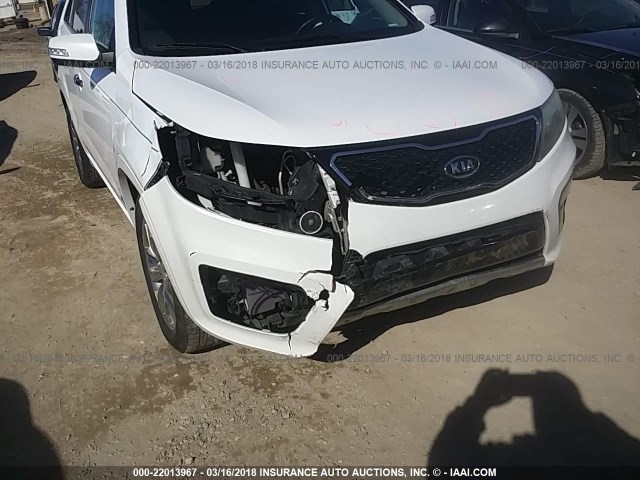 5XYKWDA24BG163259 - 2011 KIA SORENTO SX WHITE photo 6