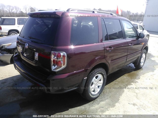 5FNYF28288B024644 - 2008 HONDA PILOT VP MAROON photo 4