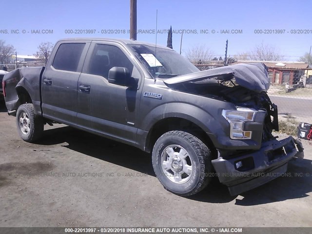 1FTEW1EP1HKC41579 - 2017 FORD F150 SUPERCREW GRAY photo 1
