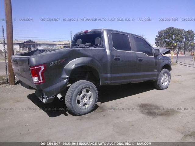 1FTEW1EP1HKC41579 - 2017 FORD F150 SUPERCREW GRAY photo 4