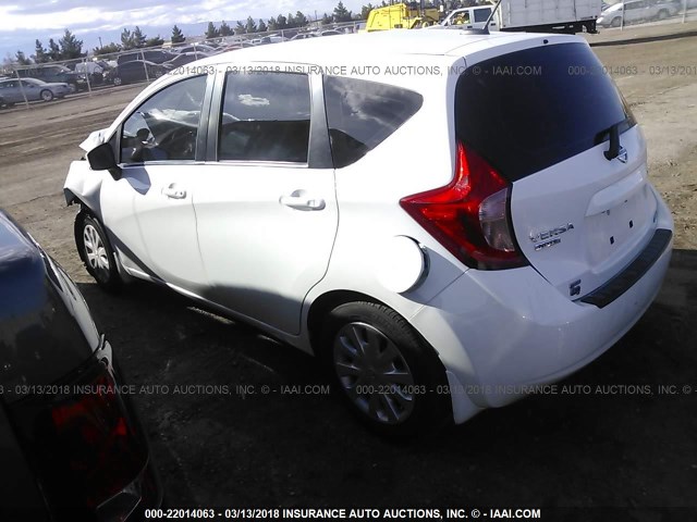 3N1CE2CP9FL447959 - 2015 NISSAN VERSA NOTE S/S PLUS/SV/SL/SR WHITE photo 3