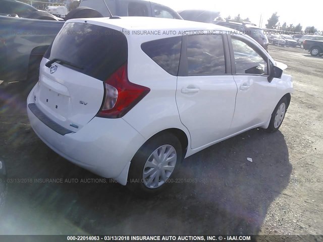 3N1CE2CP9FL447959 - 2015 NISSAN VERSA NOTE S/S PLUS/SV/SL/SR WHITE photo 4