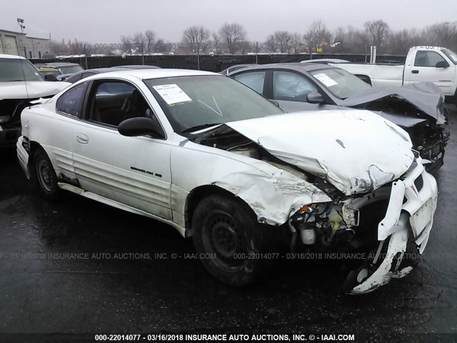 1G2NE12T0YM705197 - 2000 PONTIAC GRAND AM SE WHITE photo 1