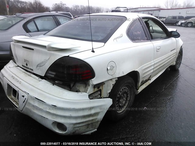 1G2NE12T0YM705197 - 2000 PONTIAC GRAND AM SE WHITE photo 4