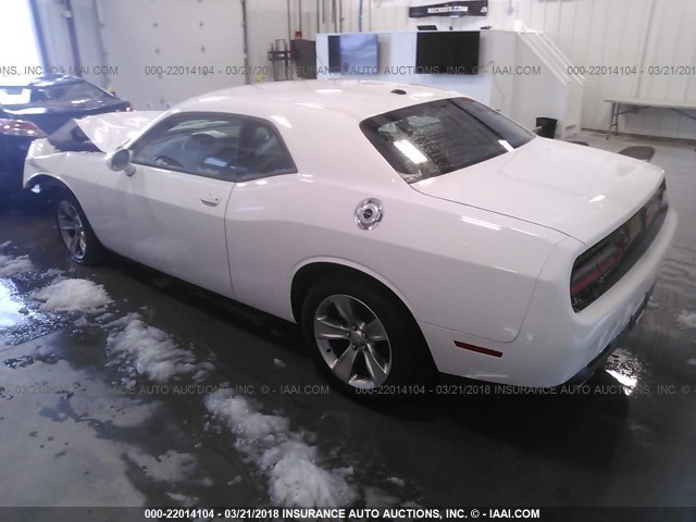 2C3CDZAG8GH124786 - 2016 DODGE CHALLENGER SXT WHITE photo 3