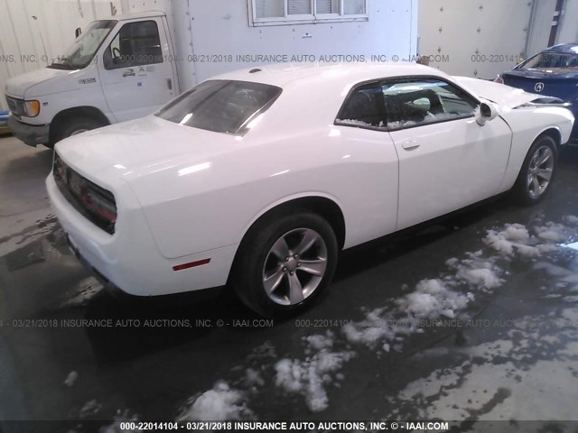 2C3CDZAG8GH124786 - 2016 DODGE CHALLENGER SXT WHITE photo 4