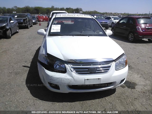 KNAFE122875475034 - 2007 KIA SPECTRA EX/LX WHITE photo 6