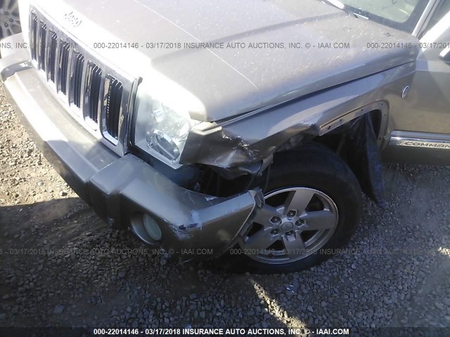 1J8HG58226C168398 - 2006 JEEP COMMANDER LIMITED GOLD photo 6