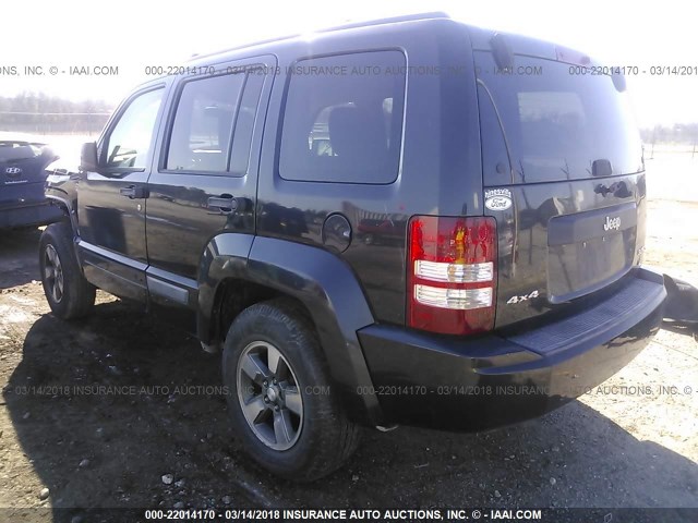 1J8GN28K68W225302 - 2008 JEEP LIBERTY SPORT 黑色 照片 3