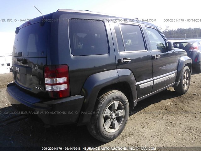 1J8GN28K68W225302 - 2008 JEEP LIBERTY SPORT 黑色 照片 4