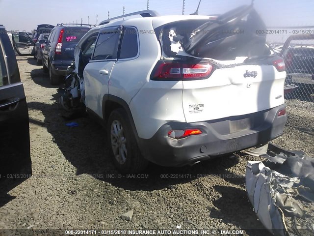 1C4PJLCB5FW525409 - 2015 JEEP CHEROKEE LATITUDE WHITE photo 3