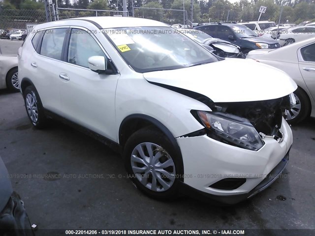 5N1AT2MTXFC759754 - 2015 NISSAN ROGUE S/SL/SV WHITE photo 1