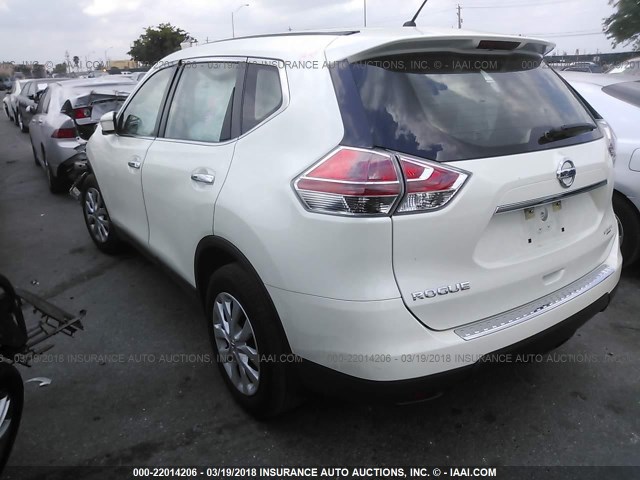 5N1AT2MTXFC759754 - 2015 NISSAN ROGUE S/SL/SV WHITE photo 3
