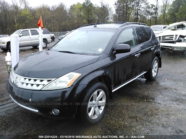 JN8AZ08W66W531278 - 2006 NISSAN MURANO SL/SE/S BLACK photo 2