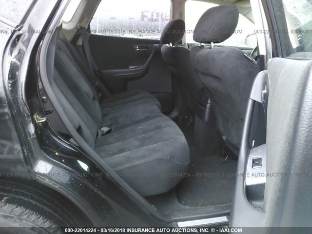 JN8AZ08W66W531278 - 2006 NISSAN MURANO SL/SE/S BLACK photo 8