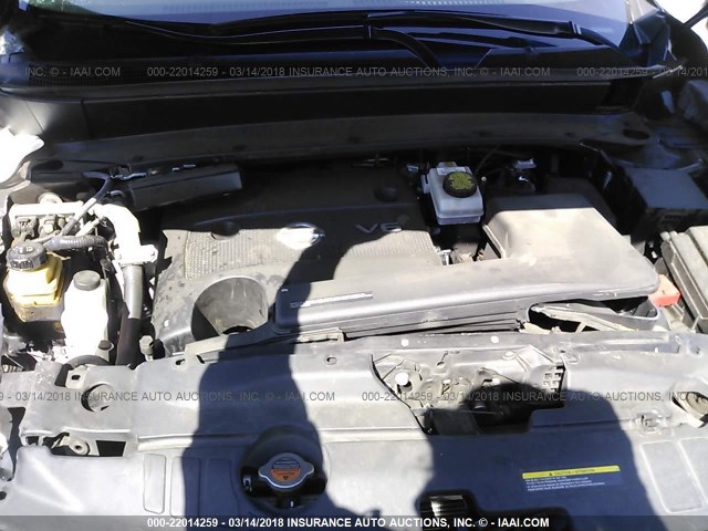 5N1AR2MM9GC630316 - 2016 NISSAN PATHFINDER S/SV/SL/PLATINUM 黑色 照片 10