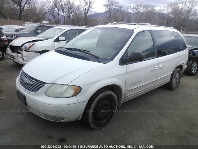 2C8GP64L31R244068 - 2001 CHRYSLER TOWN & COUNTRY LIMITED WHITE photo 2