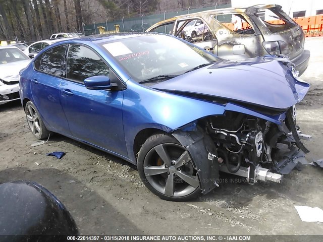 1C3CDFEBXED695364 - 2014 DODGE DART GT BLUE photo 1