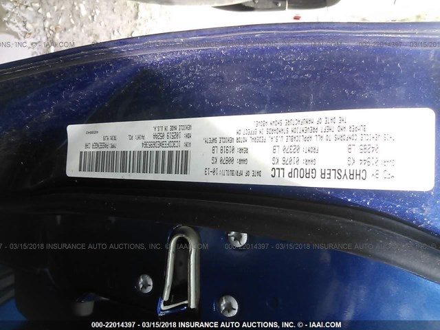 1C3CDFEBXED695364 - 2014 DODGE DART GT BLUE photo 9