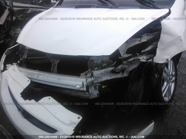 JHMGD38677S046189 - 2007 HONDA FIT S WHITE photo 6