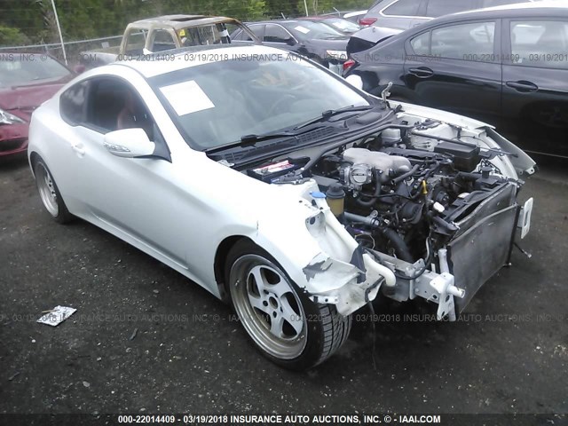 KMHHU6KH2BU062519 - 2011 HYUNDAI GENESIS COUPE 3.8L WHITE photo 1