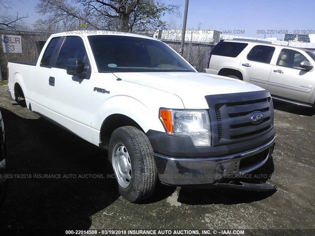 1FTEX1CM1BFA50055 - 2011 FORD F150 SUPER CAB WHITE photo 1