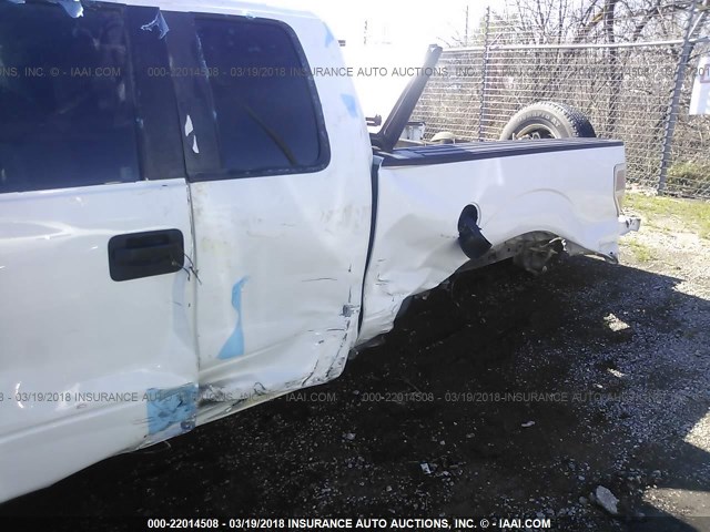 1FTEX1CM1BFA50055 - 2011 FORD F150 SUPER CAB WHITE photo 6