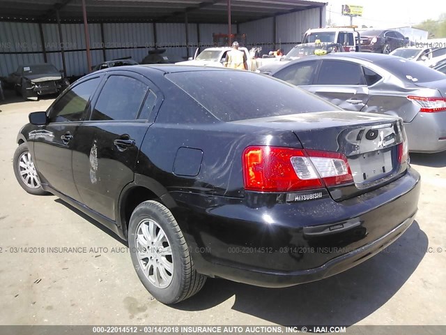 4A32B2FF6BE011923 - 2011 MITSUBISHI GALANT FE BLACK photo 3