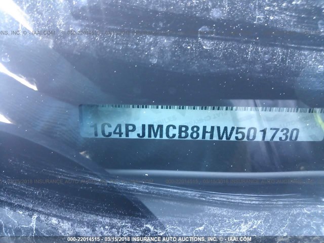 1C4PJMCB8HW501730 - 2017 JEEP CHEROKEE LATITUDE Ağ foto 9