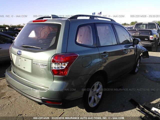 JF2SJABC1GH426229 - 2016 SUBARU FORESTER 2.5I GREEN photo 4