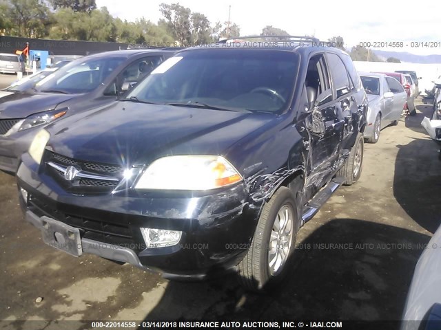 2HNYD18973H544523 - 2003 ACURA MDX TOURING BLACK photo 2