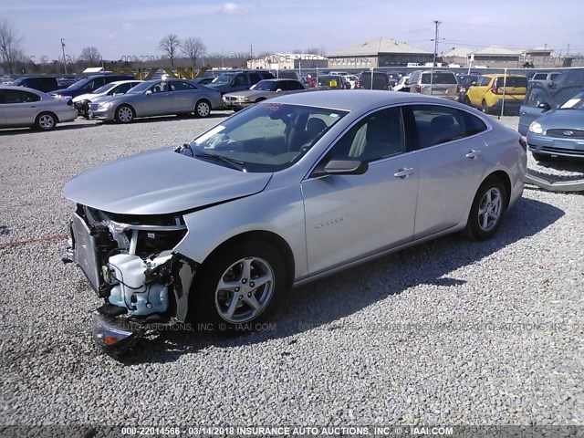 1G1ZB5ST9HF292237 - 2017 CHEVROLET MALIBU LS ვერცხლისფერი ფოტო 2