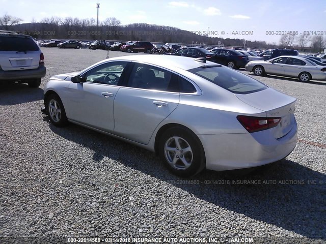 1G1ZB5ST9HF292237 - 2017 CHEVROLET MALIBU LS ვერცხლისფერი ფოტო 3