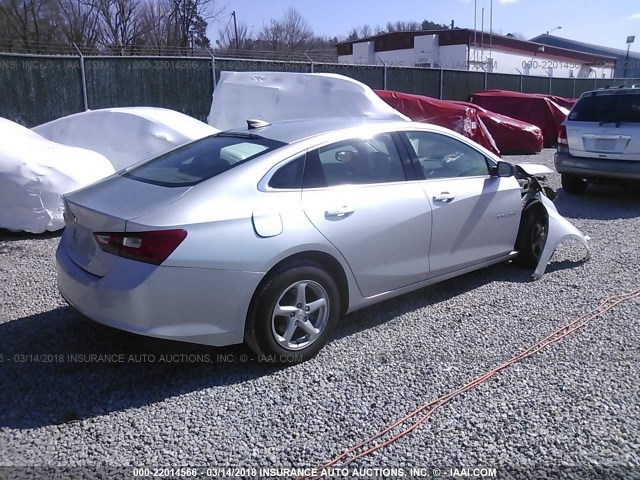 1G1ZB5ST9HF292237 - 2017 CHEVROLET MALIBU LS ვერცხლისფერი ფოტო 4