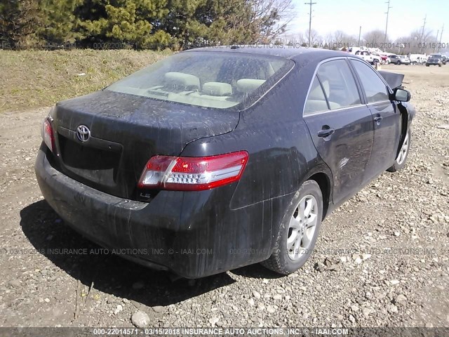 4T4BF3EK0BR113639 - 2011 TOYOTA CAMRY SE/LE/XLE BLACK photo 4