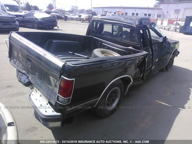 1GCCS19R6N2169627 - 1992 CHEVROLET S TRUCK S10 BLACK photo 4