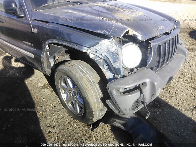 1J4GL48K12W317198 - 2002 JEEP LIBERTY SPORT 蓝色 照片 6