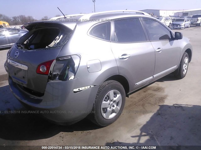 JN8AS5MT7FW161164 - 2015 NISSAN ROGUE SELECT S GRAY photo 4