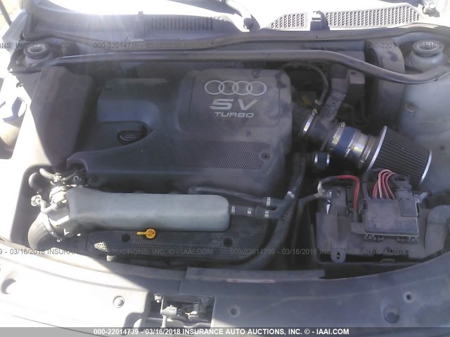 TRUWC28N221012778 - 2002 AUDI TT QUATTRO GRAY photo 10