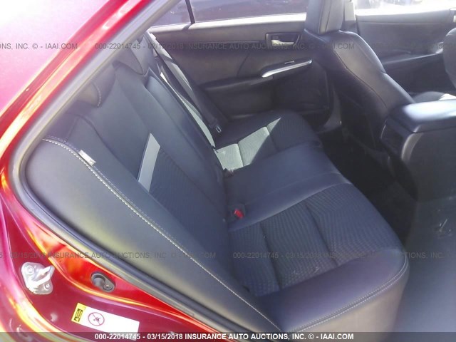 4T1BF1FK7CU626112 - 2012 TOYOTA CAMRY SE/LE/XLE RED photo 8