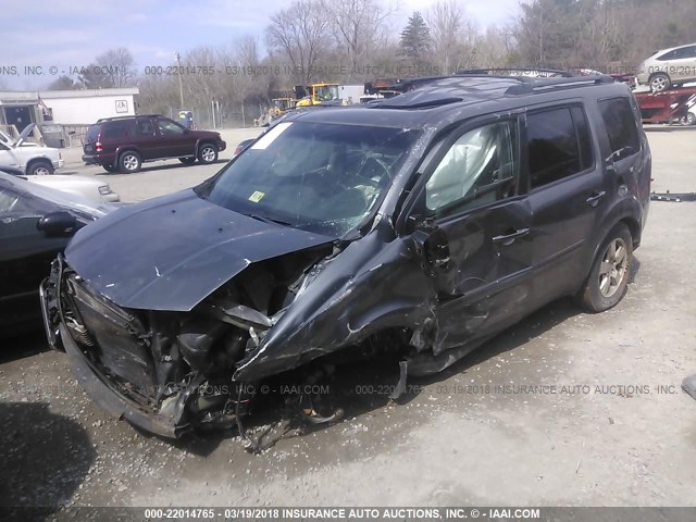 5FNYF4H69BB060428 - 2011 HONDA PILOT EXL GRAY photo 2