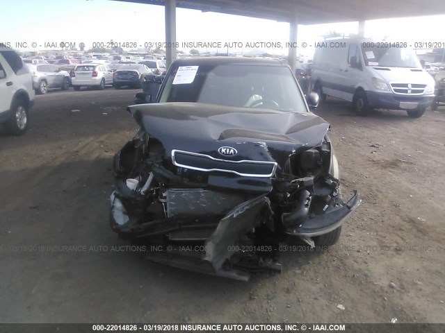 KNDJN2A21E7003022 - 2014 KIA SOUL BLACK photo 6