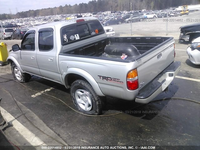 5TEGN92N83Z185898 - 2003 TOYOTA TACOMA DOUBLE CAB PRERUNNER SILVER photo 3