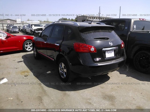 JN8AS5MT6EW621817 - 2014 NISSAN ROGUE SELECT S BLACK photo 3