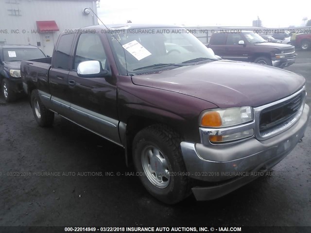 2GTEK19T2Y1262752 - 2000 GMC NEW SIERRA K1500 MAROON photo 1