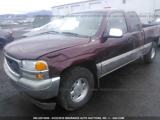 2GTEK19T2Y1262752 - 2000 GMC NEW SIERRA K1500 MAROON photo 2